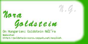 nora goldstein business card